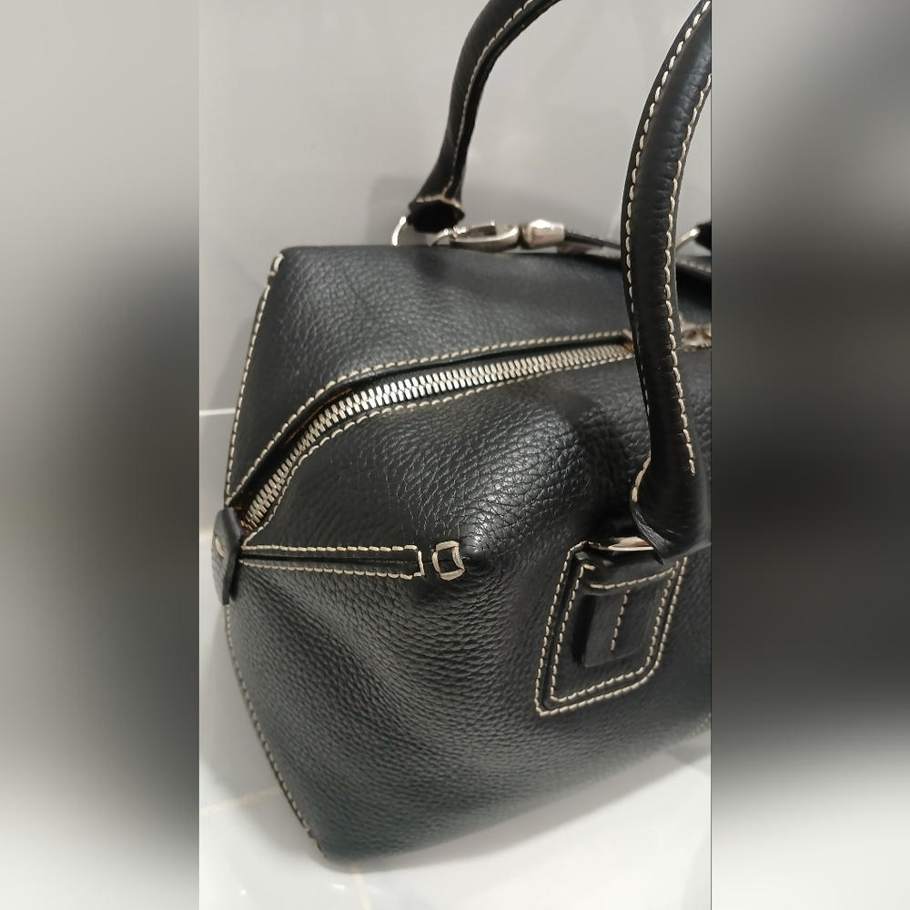 SALE 🛑 TOD'S Vintage Leather 2way Mini Boston Bag With Strap EUC - Picture 5 of 16